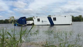 Photo shows FEMA truck stuck in Harvey's floodwaters