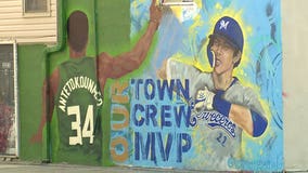 'They're our MVPs:' Walker's Point business owner seeks help adding Giannis to Yelich mural