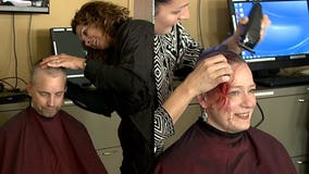 'Just humbling:' MPD captain shaves head, payback for money raised for breast cancer patient