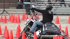 'A little intimidating!' Police, civilians test their motorcycle skills at Miller Park course during Harley's 115th