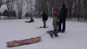 Fresh snow means kids anxious to get outside and have fun in it