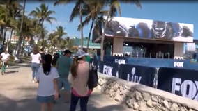 No winter here: Super Bowl fans soak up South Beach sun ahead of game