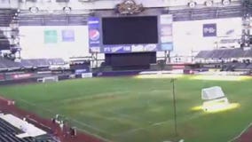 Time-lapse video: Miller Park transformed from baseball diamond to soccer field