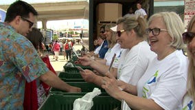 Bring 3, get in free! Hundreds help Stomp Out Hunger before heading in to Summerfest