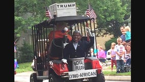 Man drives 'Lying African' Obama float in Fourth of July parade