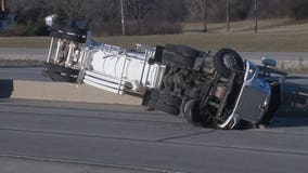 Tanker rollover shuts down portion of northbound I-94 in Racine County