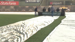 Grounds crew removes field tarps at Miller Park: "It's time for us to get her growing again"