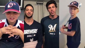 Rooting for Yelich: Boys from winless team send #22 a heartfelt 'get well' message