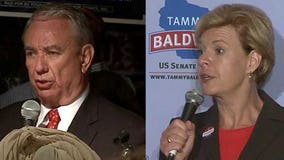 Senate candidates Tammy Baldwin, Tommy Thompson cast ballots in Madison