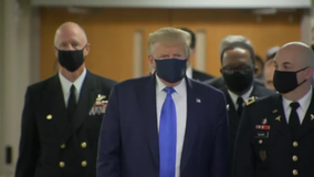 President Trump wears mask in public for 1st time during pandemic