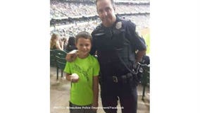 "Thank you officer!" 7-year-old boy, at Miller Park for the first time, has night made by MPD officer