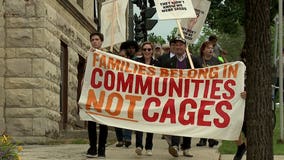 Voces de la Frontera rallies outside Milwaukee's ICE agency, calling for immigration reform