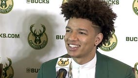 Milwaukee Bucks introduce D.J. Wilson, team's first round NBA draft pick