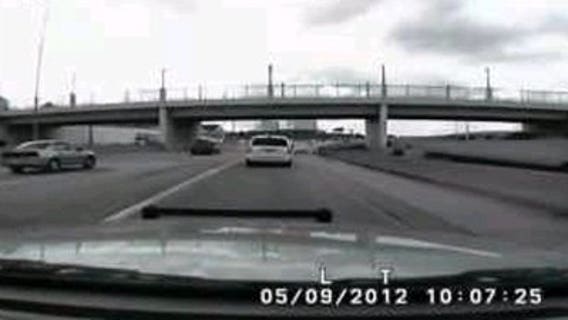 View dash cam video of police chase involving minivan