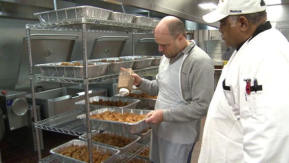 Dinner preparations underway for annual Christmas Feast