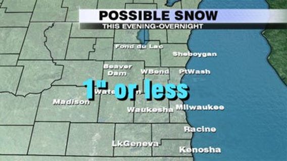 Light snow expected in southeast Wisconsin overnight