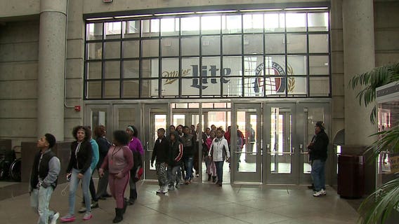 Seventh-graders learn about the business of basketball at BMO Harris Bradley Center
