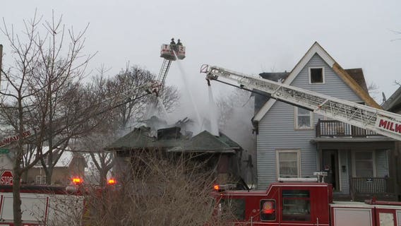 "It's just a mess:" 3-alarm fire destroys 2 homes; firefighters challenged by bitter cold