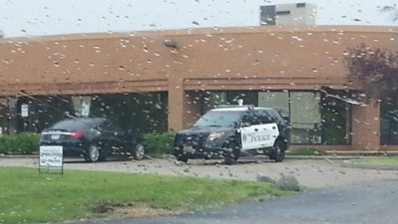 Police examine contents of package at Brookfield business