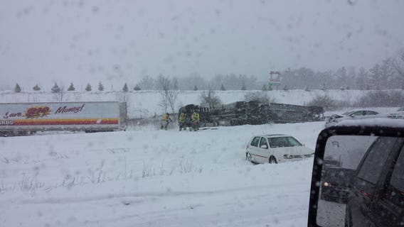 "Couldn't stop:" Approximately 60 vehicles involved in chain-reaction crash on I-41 near Slinger
