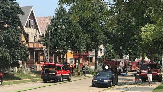Firefighters battle blaze at home near 22nd & Center; no one hurt
