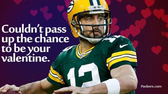 'You're a catch!' Share some love with these Green Bay Packers' Valentines! 💚 💛