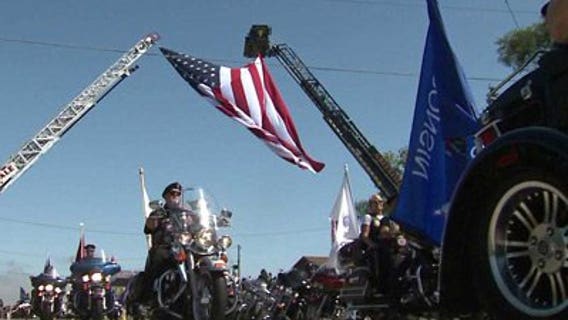 Military honored in motorcycle ride from House of Harley