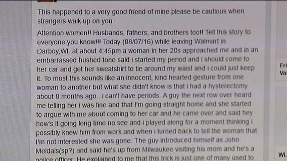 Woman claims attempted abduction at Fox Cities Walmart thwarted by MPD officer; police say it was a hoax