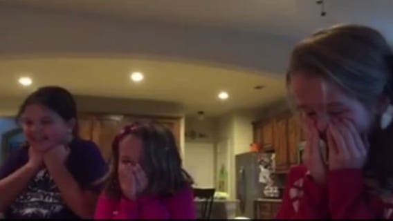 "That's your baby brother!" Big sisters find amazing surprise under the Christmas tree