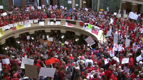Unions' Wisconsin collective bargaining suit seeks to reverse restrictions