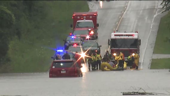 "All the roads are closed:" Water pours into highways, streets in Walworth Co., making travel difficult