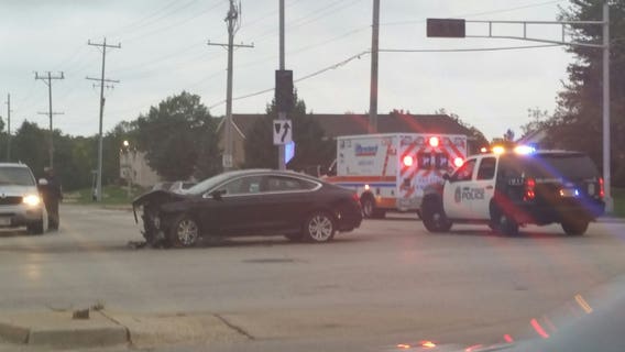 1 taken to hospital following crash near N. 76th and Calumet