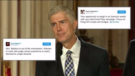 Gov. Walker, Wisconsin GOP target Baldwin over opposition to U.S. Supreme Court pick