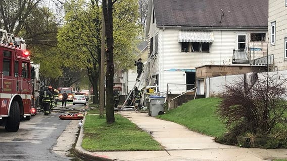 Milwaukee firefighters battle house fire near 29th and Rogers on city's south side