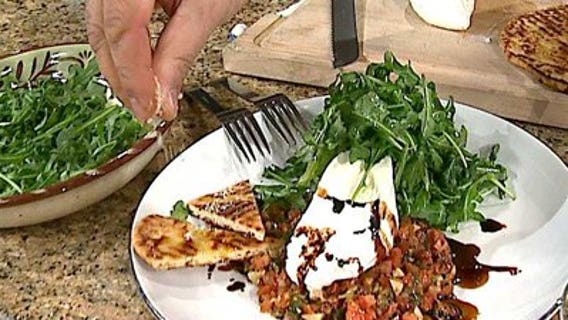 1-27-12: Burrata salad w/sun-dried tomato & garlic