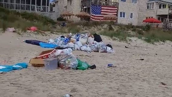 Partygoers leave 10 tons of trash on Virginia Beach after Memorial Day 'Floatopia'