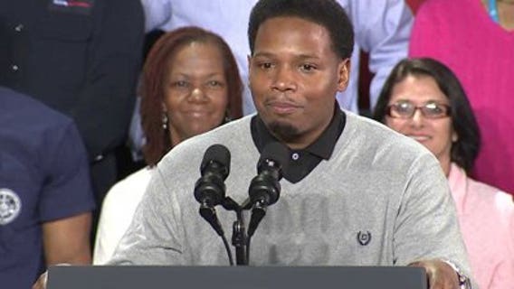 Reggie Troop talks about introducing Pres. Obama