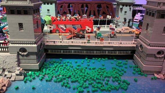 How many LEGOs does it take to turn a river green? Chicago River, parade recreated at LEGOLAND