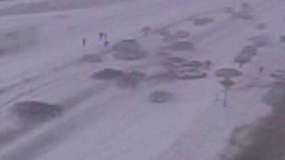 VIDEO: Traffic cam captures massive pileup on Highway 41/45