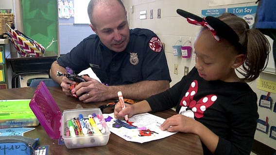 Students get Halloween surprise from safety officials: "They were very excited"