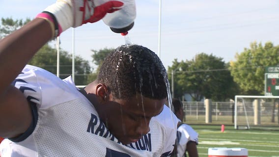 Hot on the gridiron: Schools, trainers take extra precautions as athletes play in record heat