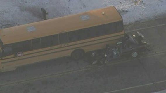 Driver who slammed into school bus in Kenosha doing better