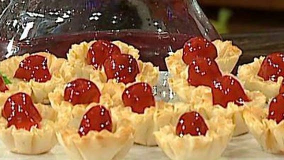 Cooking Mom prepares cherry almond french toast, chocolate cherry cupcakes