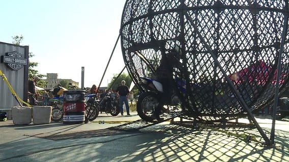 Family business: Meet the Ives brothers, who run the 'Ball of Steel,' featured at H-D's 115th anniversary party