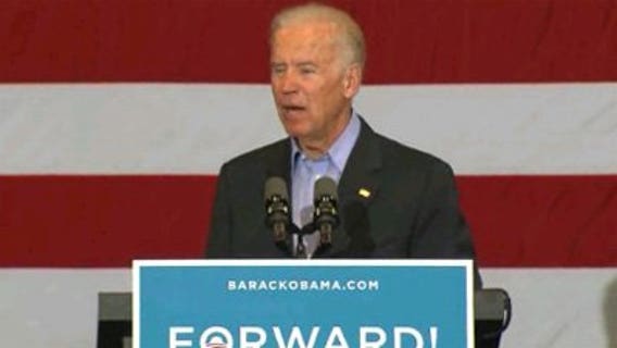 Vice President Joe Biden rallies Obama supporters in Beloit