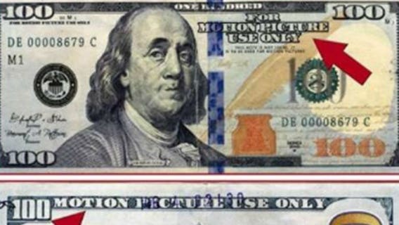Funny money: Kenosha police warning about counterfeit "For Motion Picture Use Only" $100 bills