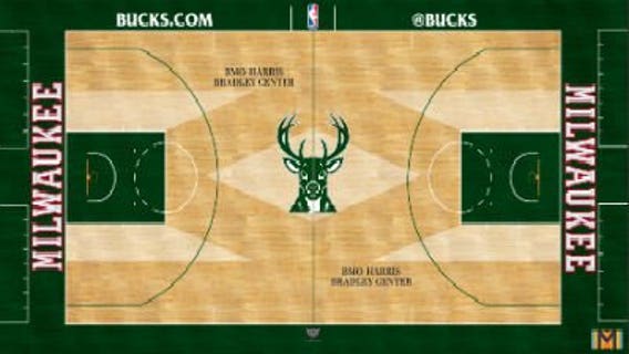 Bucks' new court will make its regular season debut Wednesday