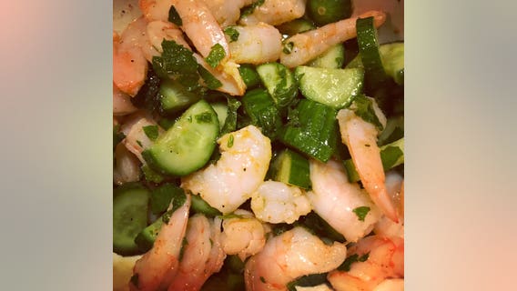 Cucumbers and mint: This spicy shrimp recipe will help use up the goods from your garden