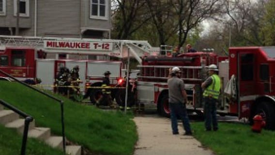 PHOTOS: Fire crews battle blaze at home on E. Clarke Street