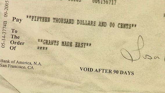 "You believe these people:" But the so-called grant writers were actually con-men